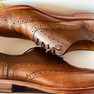 Warfield & Grand Men's Rich Brown Leather Derbys